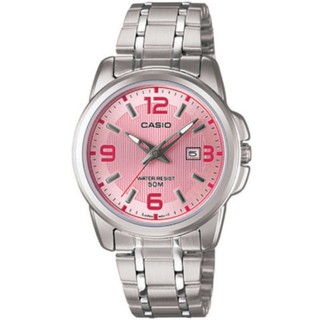 【CASIO】簡約知性女腕錶-粉面(LTP-1314D-5A)正版宏崑公司貨