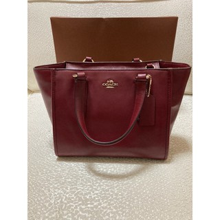 coach smth mini crosby 酒紅色