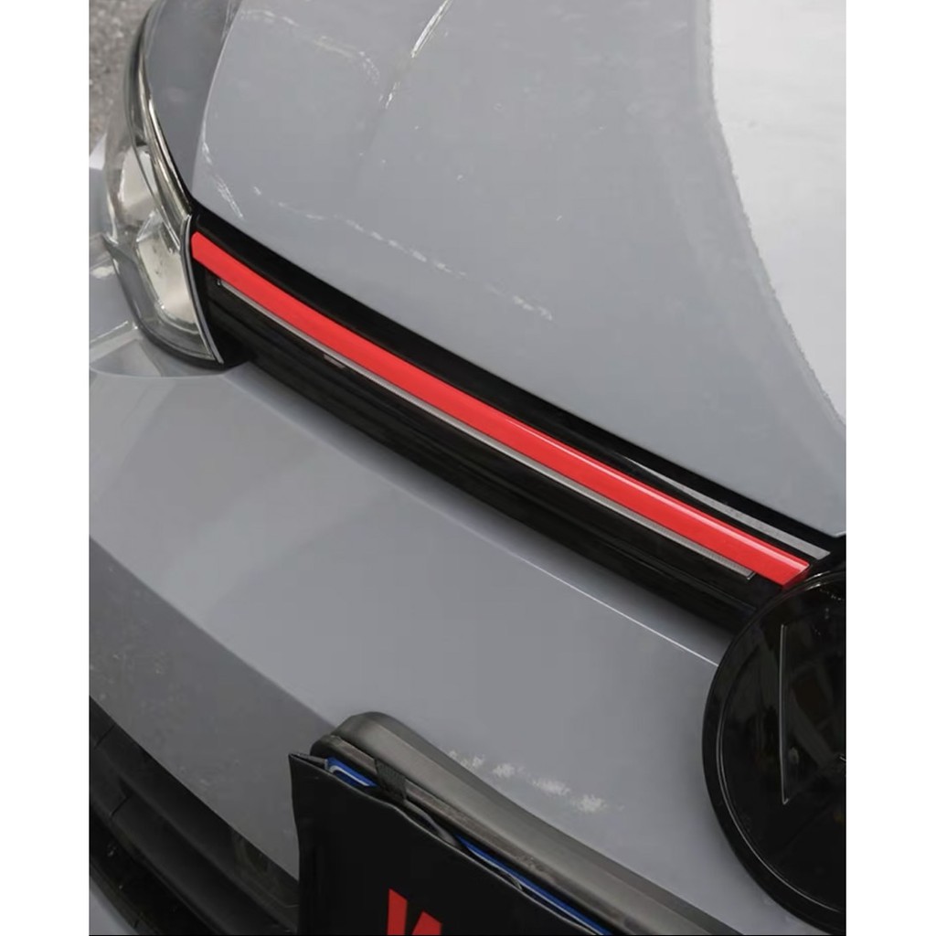 現貨-【VAG】 VW-福斯Golf 8/MK8/第八代-上中網飾條-黑武士風格-2條1組-3色可選-背膠直上安裝