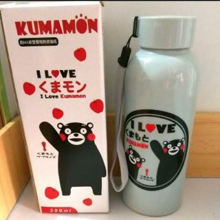 熊本熊 雙層 隔熱 玻璃瓶 隨手背 水壺