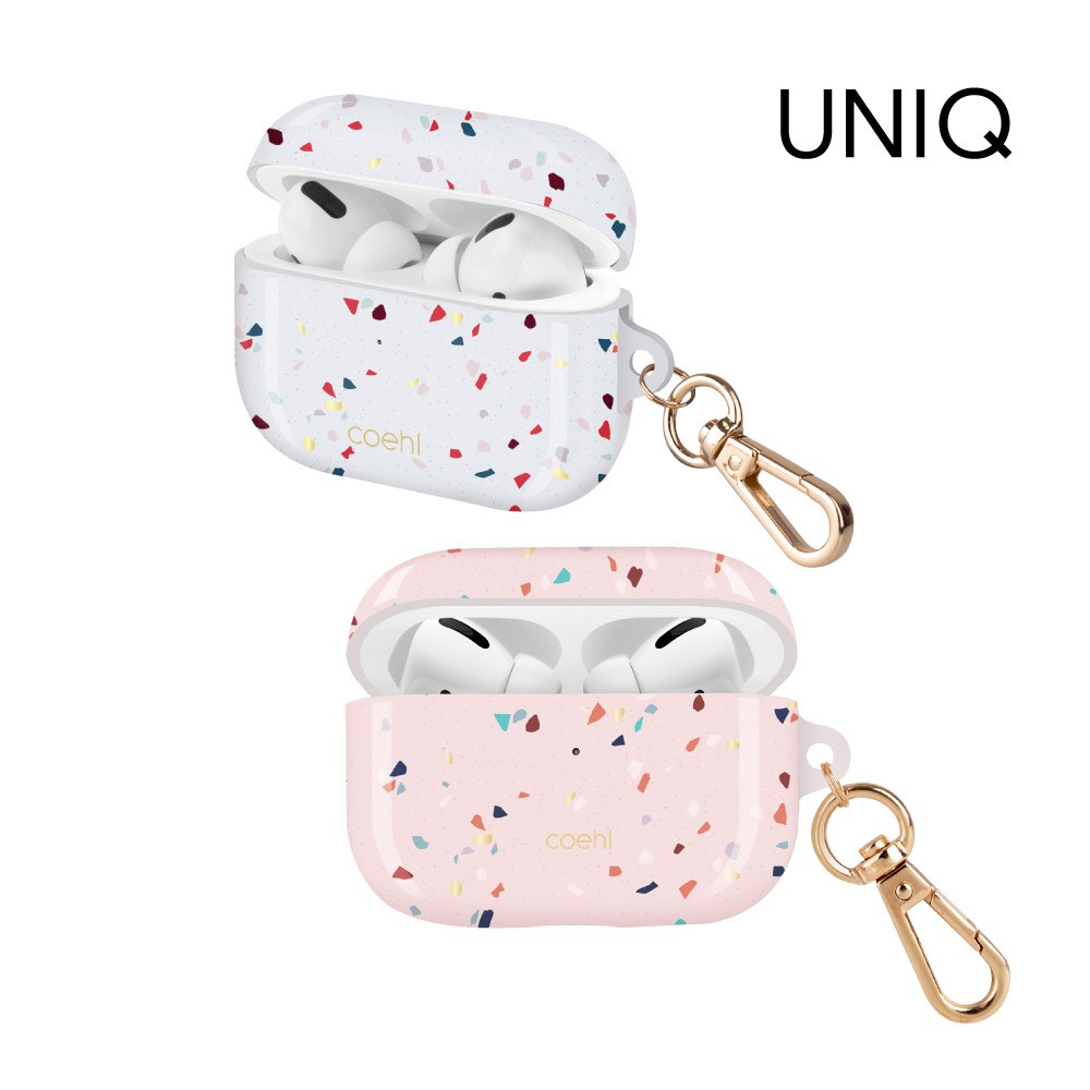 【UNIQ-COEHL】AirPods Pro 全包覆防摔耳機保護殼(Terrazzo/水磨石)｜AirPods 保護套