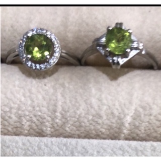 ✨天然頂級橄欖石戒指（925銀台）超值價✨