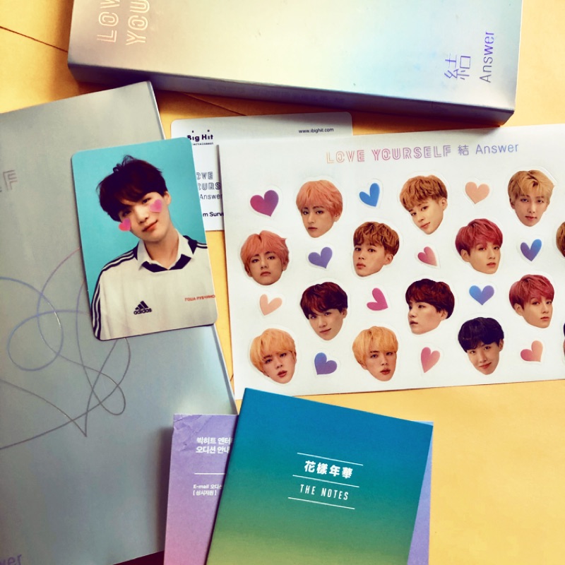 防彈bts Love Yourself 結f版suga小卡 蝦皮購物