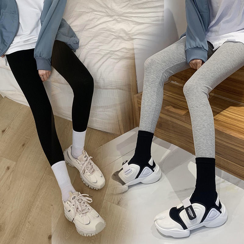 秋褲女款打底褲加絨內穿學生韓版莫代爾秋冬季百搭顯瘦保暖褲外穿保暖褲加絨褲條紋長褲長褲棉質內搭褲內搭褲打底褲 蝦皮購物