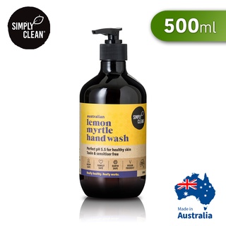 Simply Clean-澳洲天然洗手乳（檸檬香桃木）500ml｜PH5.5｜敏感肌膚｜無棕櫚油｜天然精油