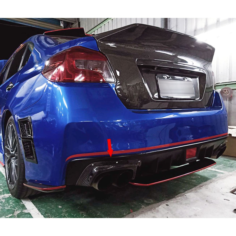 速霸陸 Subaru WRX 4代 STI 卡夢材質 V款 排氣管蓋 卡夢飾板 2015-2019