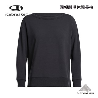 [Icebreaker] 女款 圓領刷毛休閒長袖上衣/鐵灰 (IB104931-425)