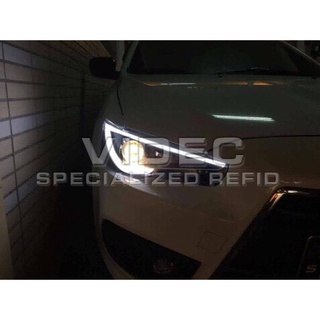 宏業車坊工作室 三菱 LANCER IO FORTIS 鯊魚頭 光柱 魚眼 大燈 總成 支援原廠HID 轉向