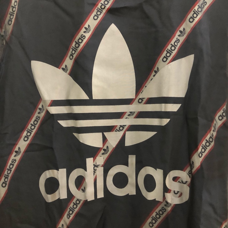 Adidas Originals三葉草經典斜條紋logo網紗洋裝（二手）