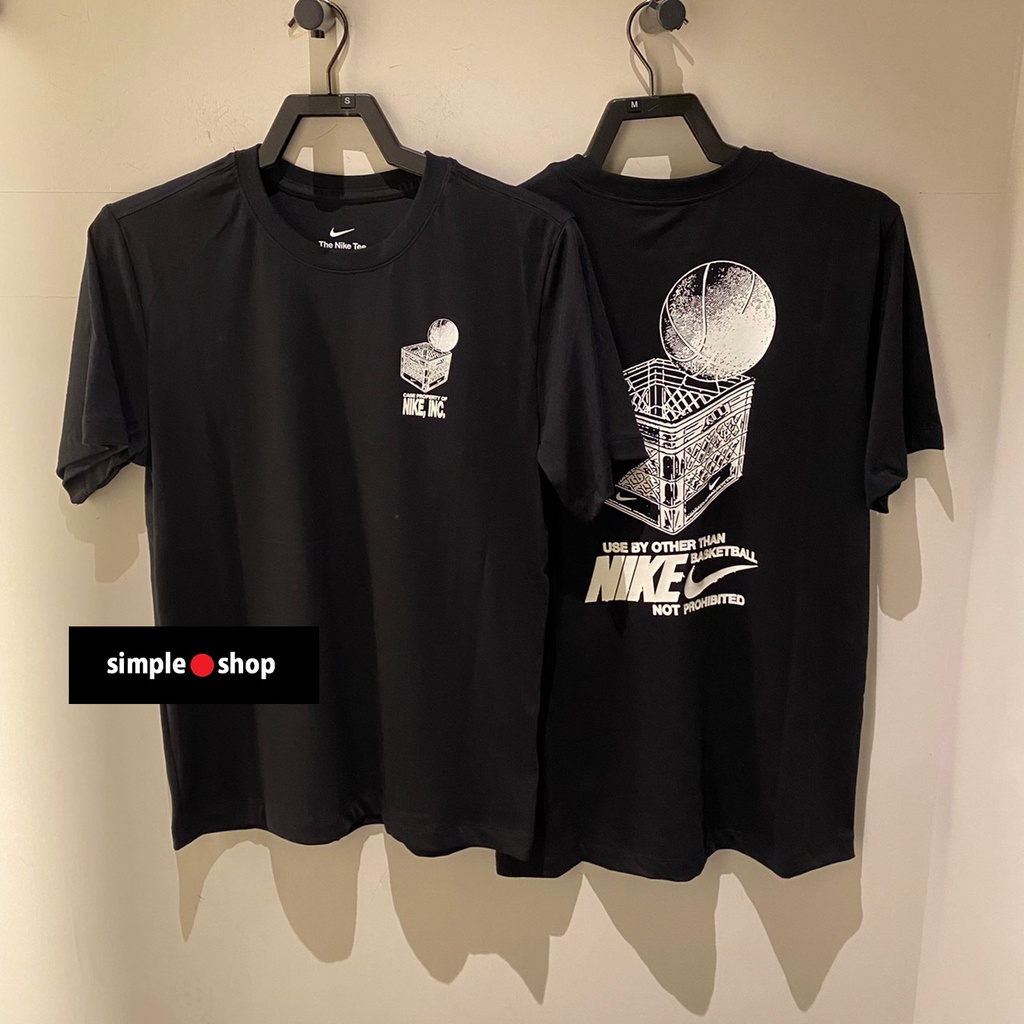 【Simple Shop】NIKE 籃球短袖 NIKE 籃球 塗鴉 運動短袖 短T 黑色 男款 DR7638-010