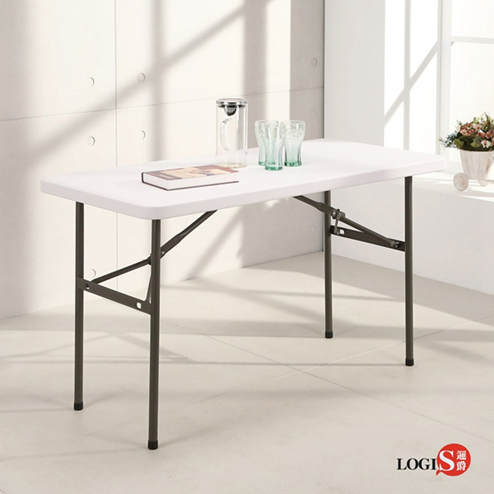 LOGIS 122x61塑鋼萬用摺疊長桌CZ122 會議桌 展示桌 露營桌 書桌 便利桌