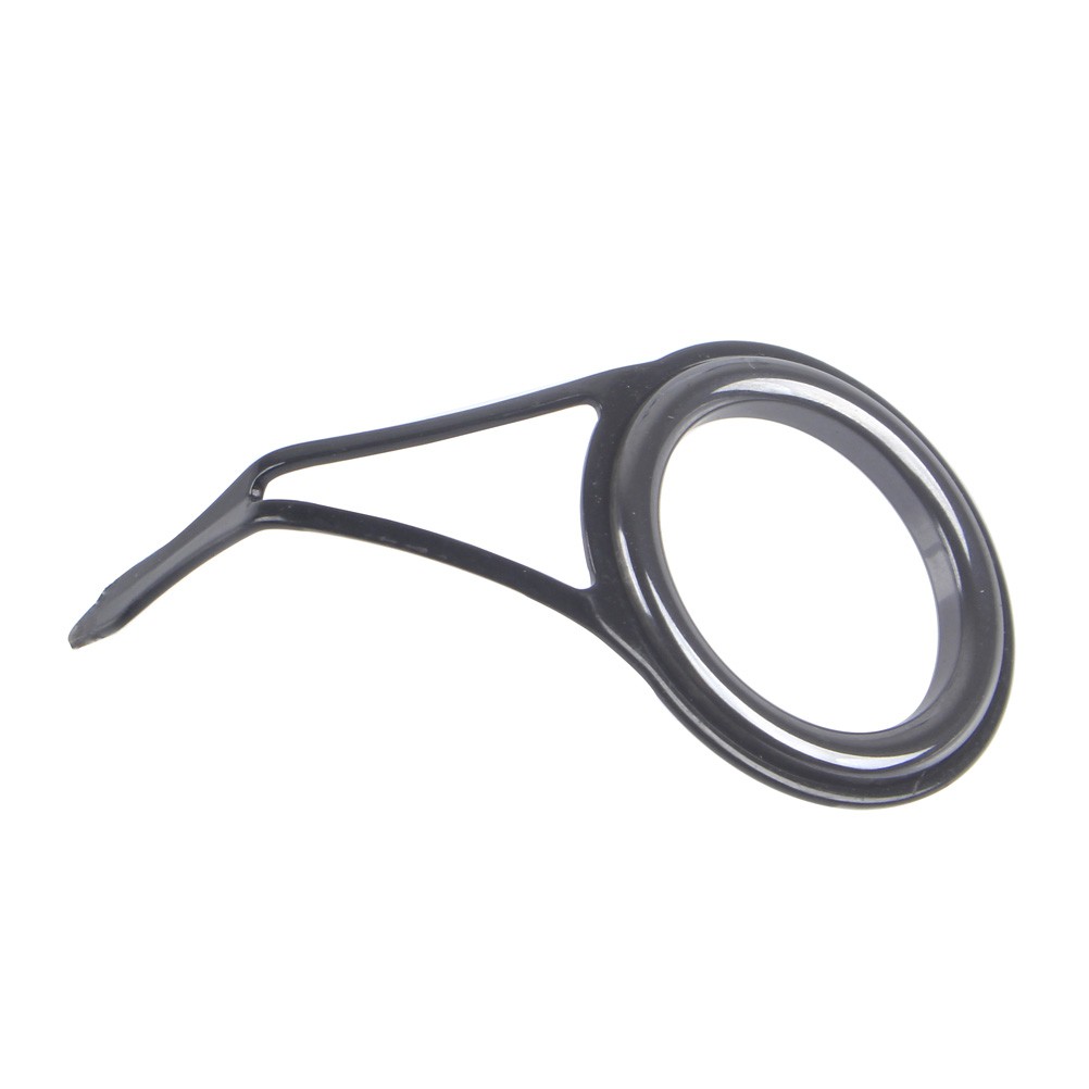 1個不銹鋼路亞導環導眼陶瓷導線環單脚大號黑色導環釣魚配件