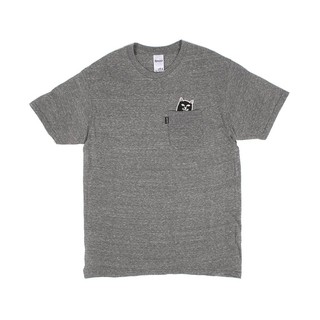 { POISON } RIPNDIP LORD JERMAL POCKET TEE 中指貓新梗黑人貓口袋TEE 灰