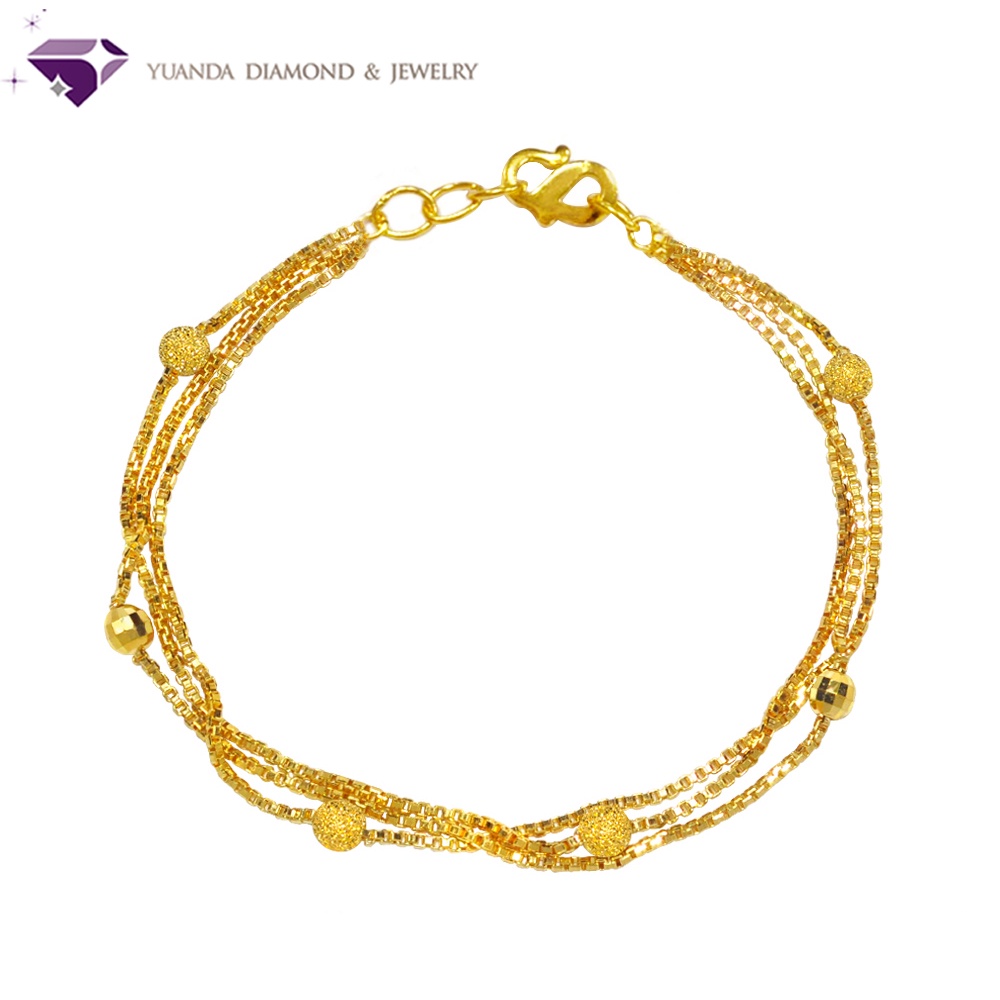 【元大珠寶】『華麗冒險』黃金手鍊 多鍊造型款-純金9999國家標準3-0046