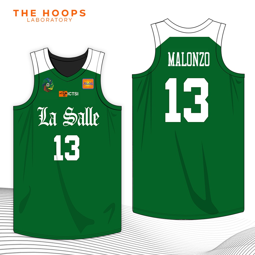 Thl X DLSU Green Archers UAAP De La Salle 完全昇華籃球球衣免費定制姓名和號碼