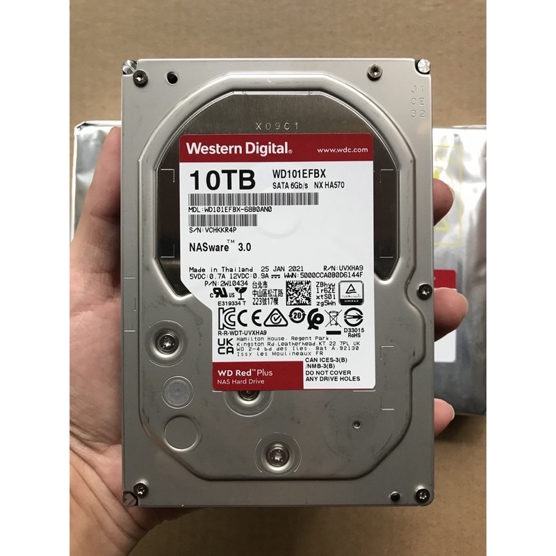 Wd RED PLUS 10TB 專用硬盤 Nas - 服務器全新