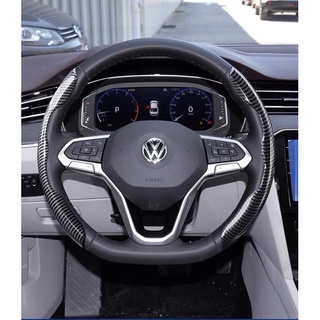 🔥隔日到貨 福斯 專用 碳纖維 方向盤套 golf Tiguan touran t4 t5 polo GTI rline