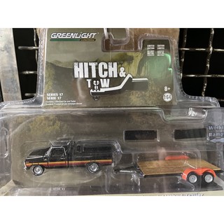 《模王》 1/64 美國綠光 模型合金車 1977 福特 F-100 & 拖車