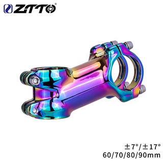 Ztto 17 7 度彩虹把立 MTB 公路自行車油光 60 70 80 90mm 高強度輕量適合 31.8mm 車把