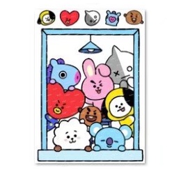 ↬樂樂小舖↫ 現貨 BT21 無尾熊 兔子 動物 卡通 貼紙 行李箱貼紙 卡通貼紙 壁貼