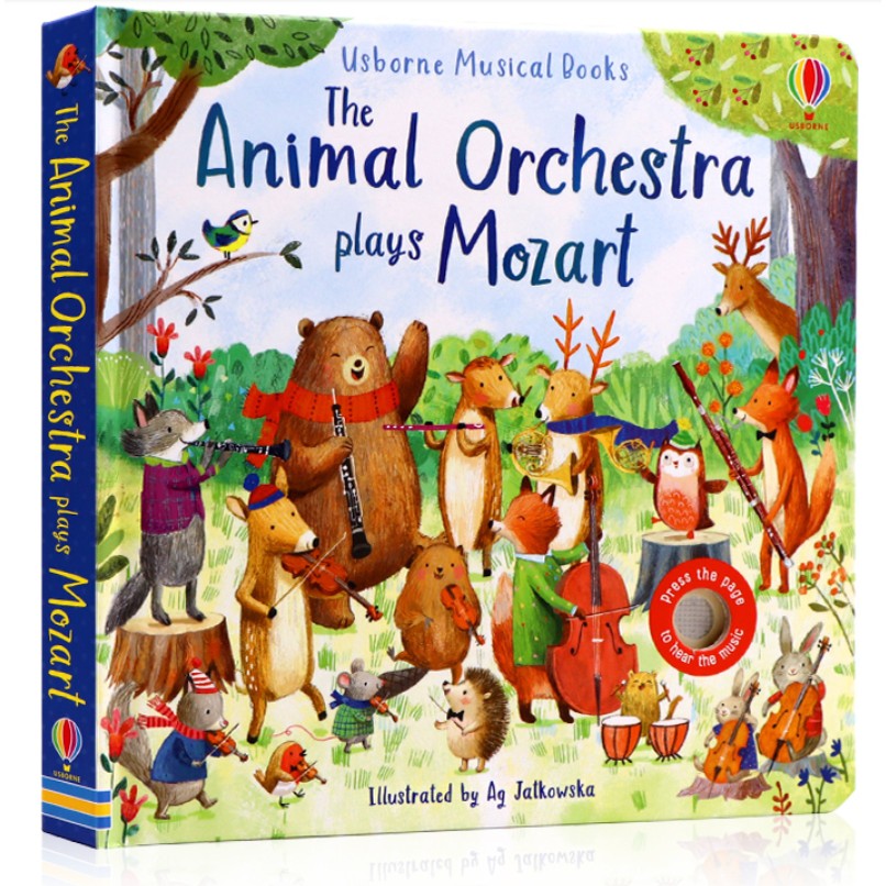 英文童書/ Usborne 動物樂隊演奏The Animal Orchestra Plays Mozart兒童觸摸音樂書