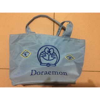哆啦A夢 小叮噹 Doraemon 縫繡款 便當袋 購物提袋 餐袋 手提袋 托特包 萬用包 手提包 環保袋