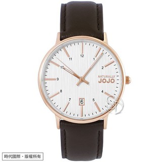 【Naturally JOJO】JO96898-80RM 日期顯示 木紋 皮錶帶男錶 白 40mm 臺南 時代鐘錶