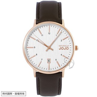 【Naturally JOJO】JO96898-80RM 日期顯示 木紋 皮錶帶男錶 白 40mm 台南 時代鐘錶