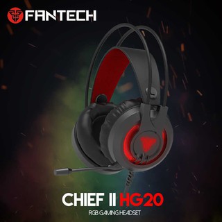 【 FANTECH HG20 黑色】立體聲RGB電競耳機 大驅動單體／降噪麥克風