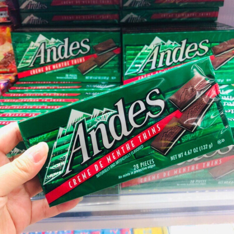 ❤️經典好吃❤️ Andes 安迪士 可可薄片 可可薄片巧克力 薄荷可可薄片 牛奶可可薄片 綜合可可薄片 132公克/盒