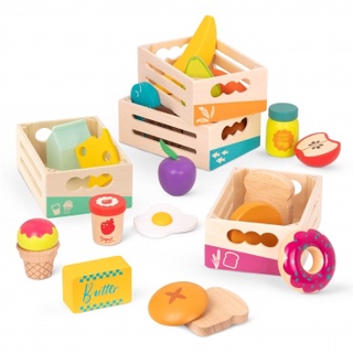 【馨baby】B.Toys 卡洛里食材箱 木頭玩具 家家酒玩具 小朋友玩具 兒童玩具 食材玩具