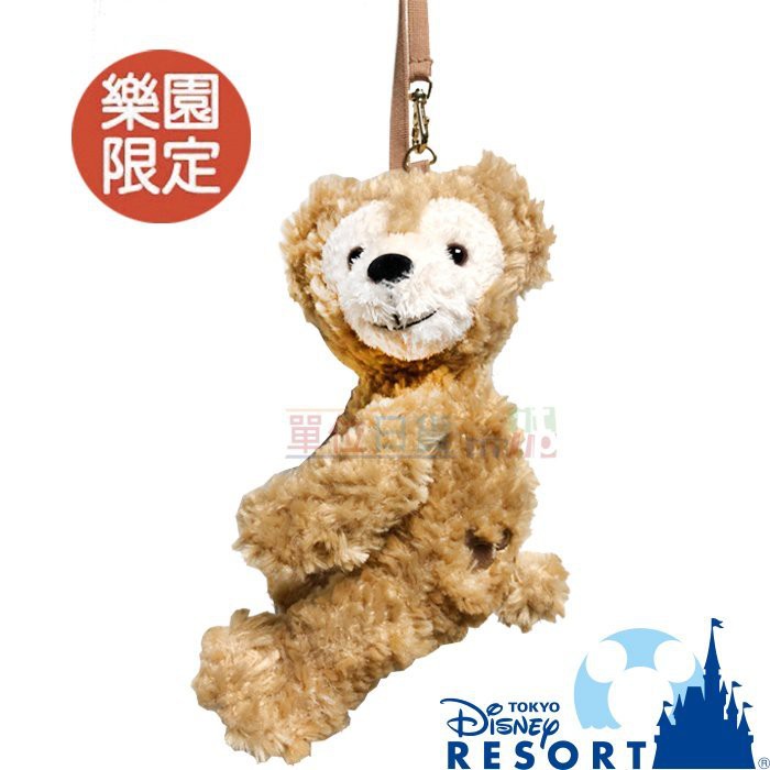 『 單位日貨 』日本正版 迪士尼 海洋樂園限定 達菲熊 側身 抱抱 造型 絨毛 可收納 小物 掛飾