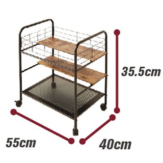 不可超取~【ikloo】可移式質感木板置放架/層架-BC337/底部附輪/收納車/置物架/置物櫃/浴室收納架/活動推車