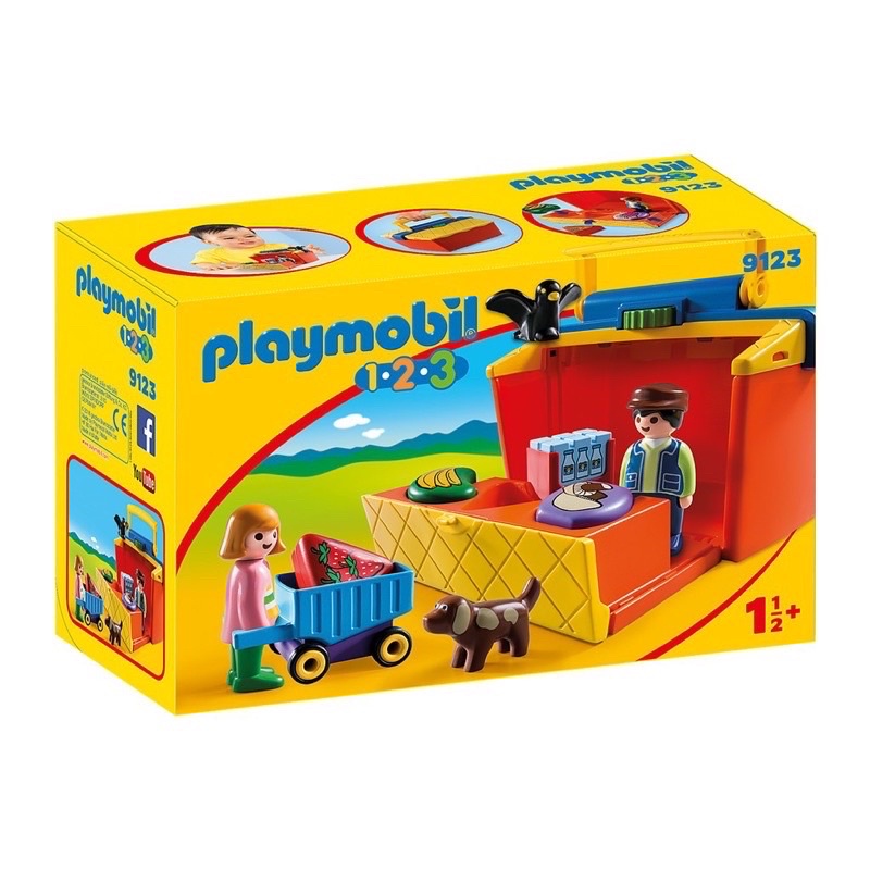 Playmobil 9123 德國🇩🇪123胖摩比 提盒 農場 市集 全新現貨