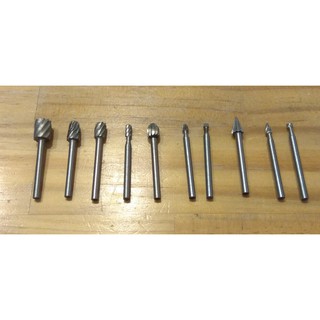 臺北24H出貨 附發票 高速鋼 磨頭 硬質合金 旋轉銼刀 滾刀 柄徑3mm 單面紋路 10支套裝