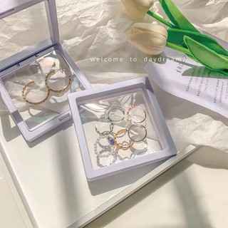 首飾展示收納盒不破PE薄膜懸浮包裝透明盒戒指耳環手鍊吊墜盒韌性強防灰塵防氧化保護盒