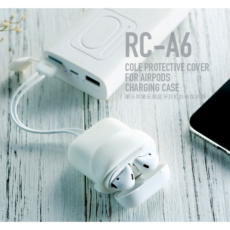 出清現貨🔥 REMAX RC-A6 AirPods 充電 保護套 矽膠 藍牙 無線 耳機 充電盒 防丟繩 apple
