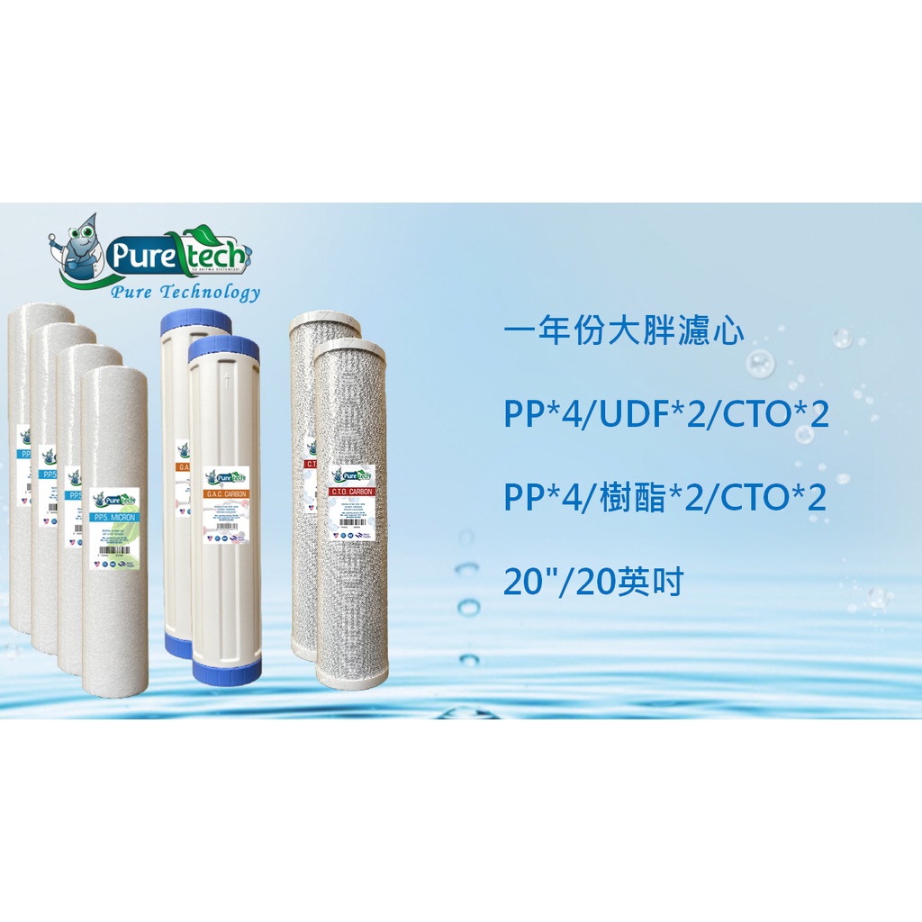 【PureTech水醫生】20吋大胖一年份濾心
