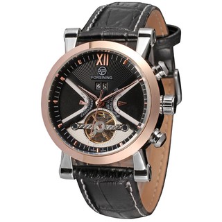富西尼 forsining 男士全自動機械表陀飛輪機芯大表盤商務休閑 man's watch 男表