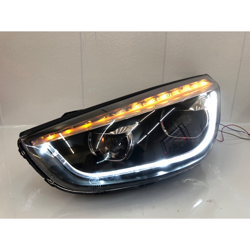 Hyundai 現代 車燈 IX35 大燈 頭燈 車燈 10-16年 led 魚眼 LED 導光 日行燈