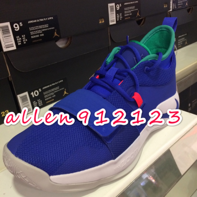 全新正品NIKE PG 2.5 EP XDR鞋底 喬治 PAUL GEORGE 2.5代 藍白配色US:8、9號