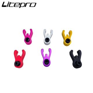 Litepro 折疊自行車捕手 Catchball 鋁合金頭管固定扣鹿角蟹鉗適用於 Brompton