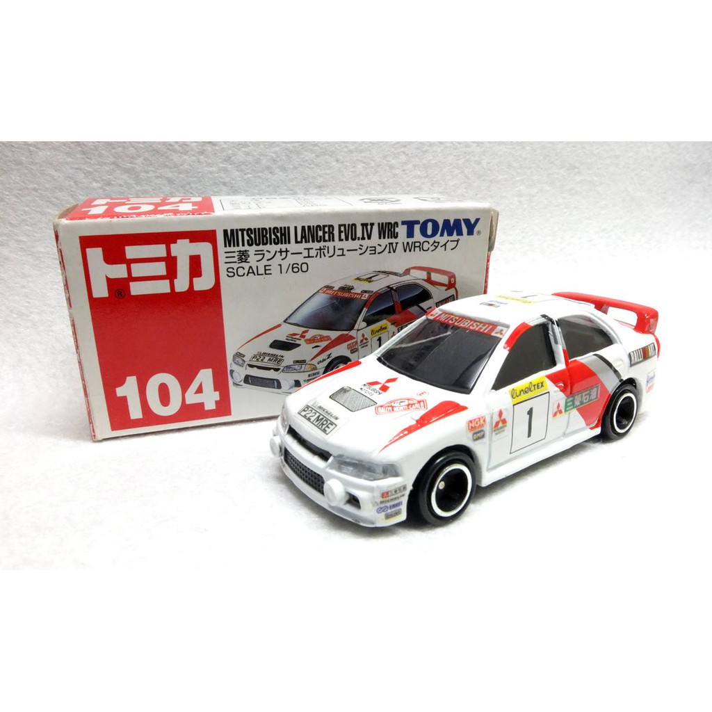 TOMY TOMICA 藍標 104 三菱 MITSUBISHI LANCER EVO IV WRC 絕版