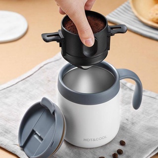 【橙月家居】免濾紙咖啡濾杯 漏斗 不鏽鋼折疊濾網 地漏過濾器 手沖咖啡杯 便攜咖啡器具