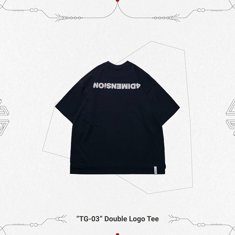 “TG-O3” Double Logo Tee - Navy