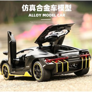 【AB74】模擬合金模型車迴力車 藍寶堅尼LP770豪華跑車賽車 可開門聲光效果 跑車賽車 附發票 臺灣出貨