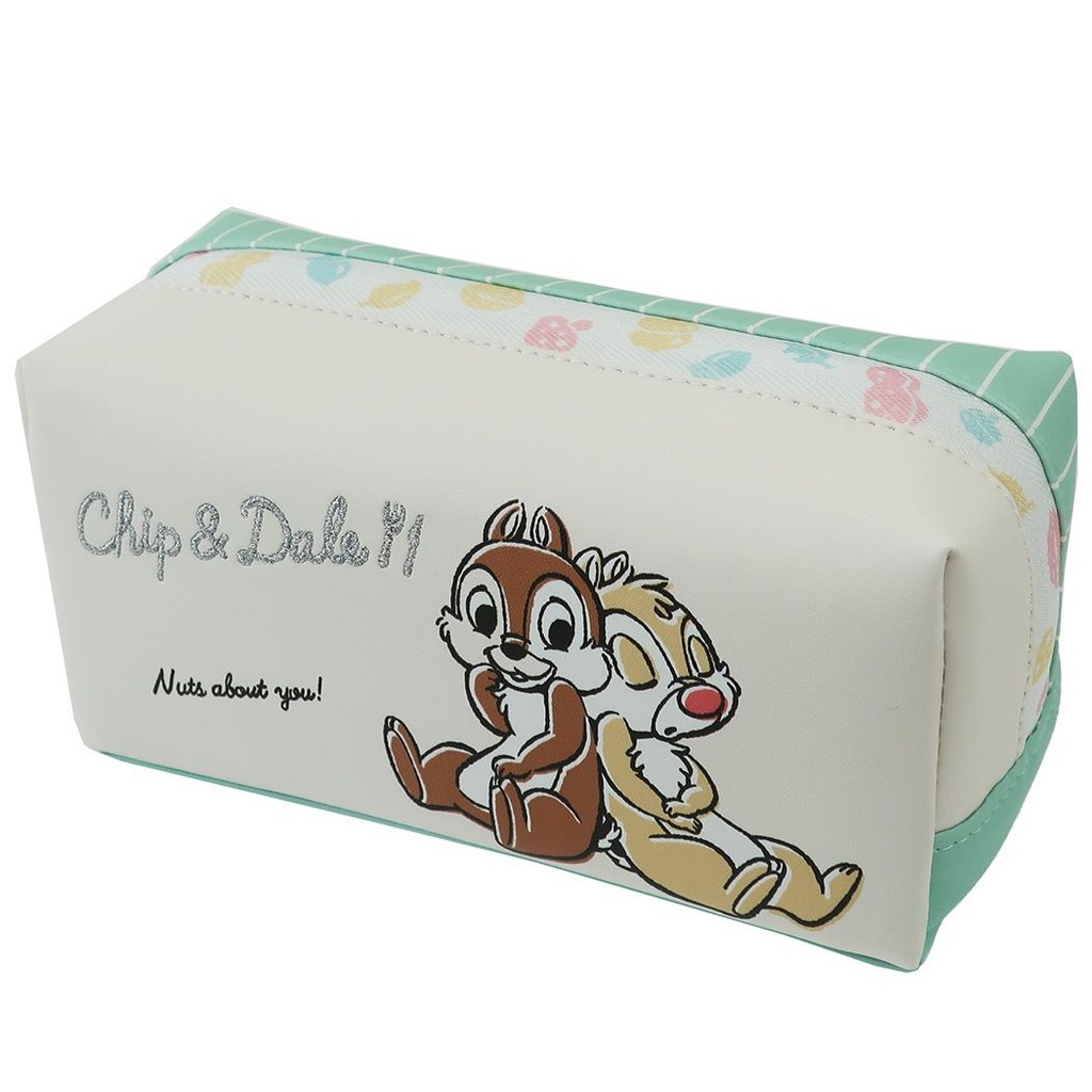 【莫莫日貨】全新 日本進口 正版 迪士尼 奇奇蒂蒂 花栗鼠 合成皮革材質 大容量 鉛筆盒 筆袋 17195