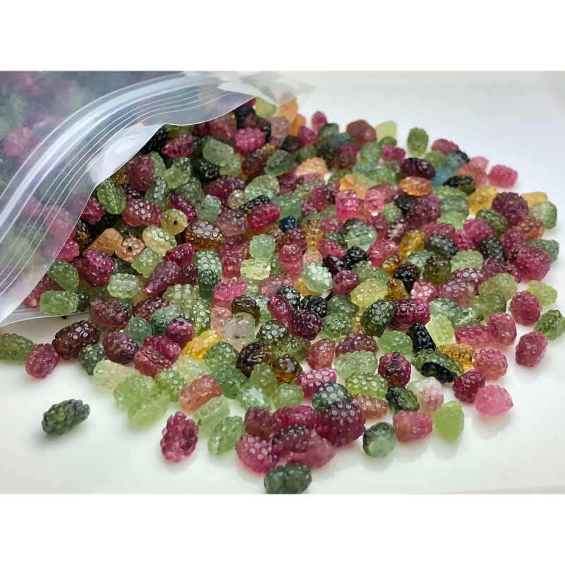 嚴選天然碧璽桑椹造型串珠Tourmaline