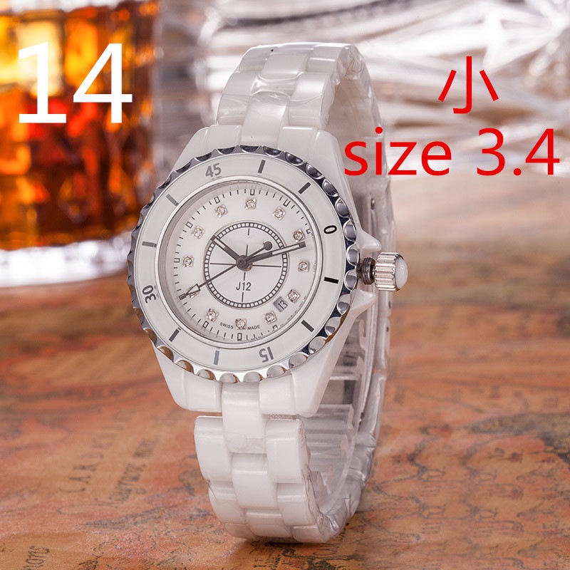 311  熱賣白色陶瓷手錶小香j12女士石英錶防水蝴蝶扣情侶手錶