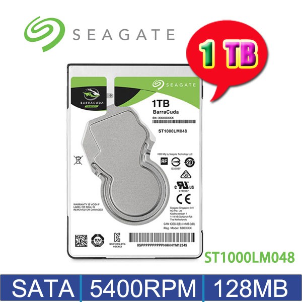 【3CTOWN】含稅 SEAGATE 1TB 1T ST1000LM048 新梭魚 SATA硬碟 7mm